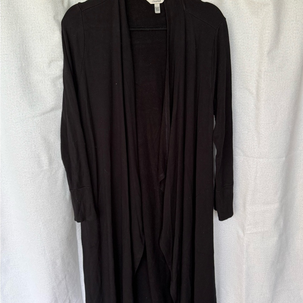 Soma Black Long Open-Front Cardigan